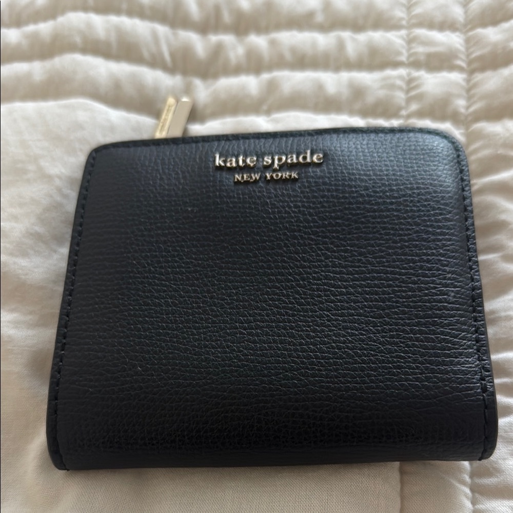 Kate Spade Black Leather Compact Wallet
